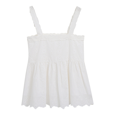 2026夏天穿搭别致很仙的蕾丝吊带上衣大码女装胖mm韩系巨显瘦背心