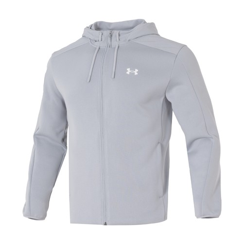 UA安德玛针织外套男装秋季新款连帽运动服跑步训练服休闲男士夹克