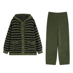 冬季保暖半边绒情侣家居服套装