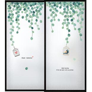 全遮光玻璃贴纸不透光窗户防晒膜遮阳防窥磨砂门贴膜阳台隔热神器