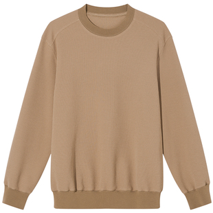 卫衣男士春秋季休闲运动新款宽松打底衫长袖T恤上衣华夫格外套男