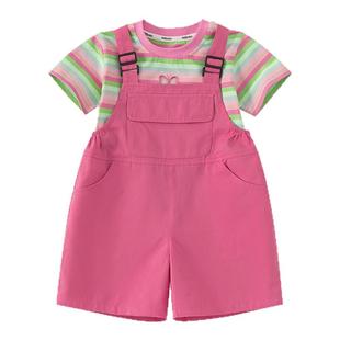 女童夏套装女宝宝夏装儿童衣服2026夏季新款小女孩背带裤套装童装