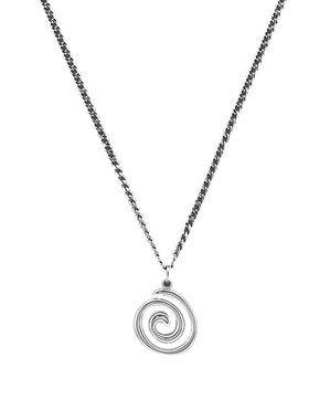 钛钢蛇骨链男女项链吊坠旋转旋涡