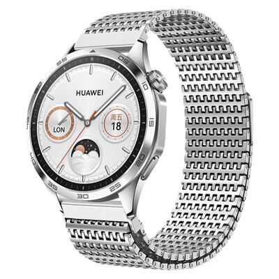 玩物尚智适用华为手表GT5表带watch gt4米兰钢带watch4pro磁吸金属智能男款gt3运动buds荣耀magic2腕带配件