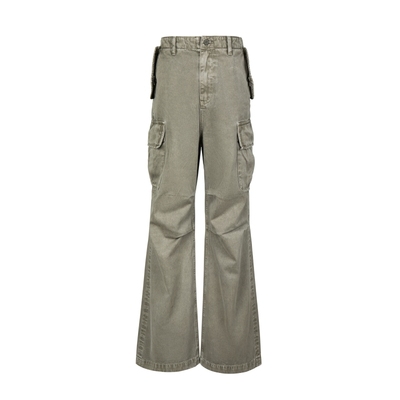 VLABMADEVintage军绿微喇工装裤