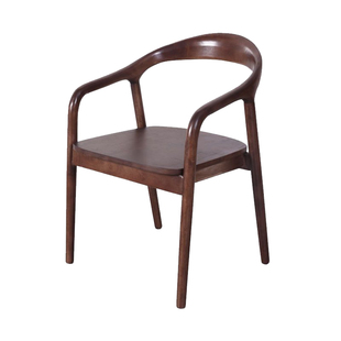 家用实木餐椅广岛舒美特扶手椅子北欧原木简约洽谈靠背书桌椅组合