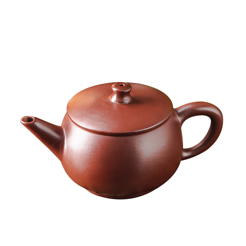潮州朱泥小容量汉瓦功夫茶壶