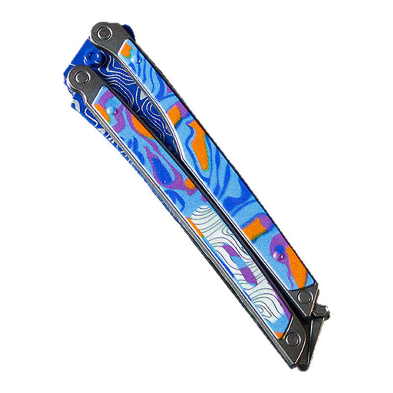 和平精英周边22cm冷锋蝴蝶刀火焰刀合金武器模型玩具儿童生日礼物