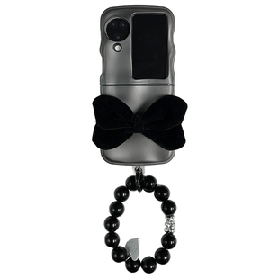 ins日韩风哑光陨石纹蝴蝶结手提适用oppofindn3flip手机壳全包新款oppo折叠屏网红N2+Flip翻盖防摔保护套女