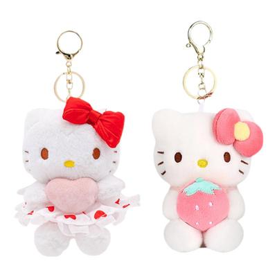 正版三丽鸥hellokitty玩偶挂件毛绒玩具公仔钥匙扣卡通kt猫挂饰女
