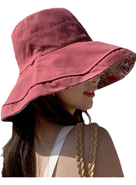 出游渔夫帽妍晟渔夫帽女全棉春夏