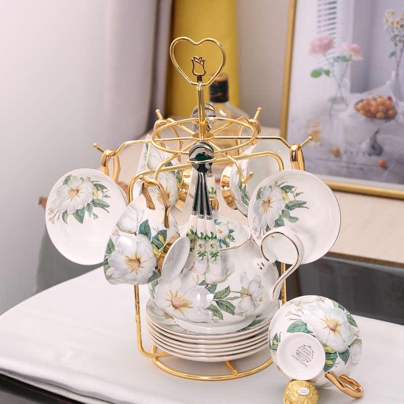 杯架 花茶杯咖啡杯马克杯架子置物水杯挂架家用收纳架 创意金属架