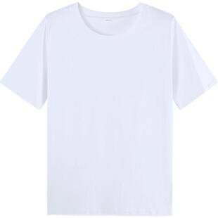 白色t恤女短袖纯棉2025夏季新款女装百搭中袖纯白大码宽松上衣服