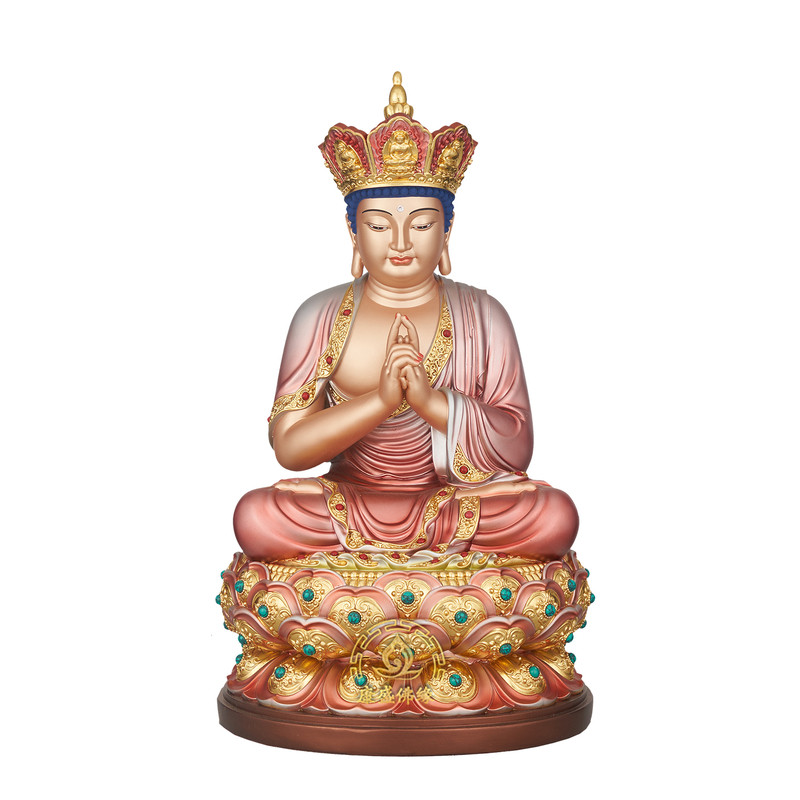 大日如来神像树脂金缕彩神像摆件