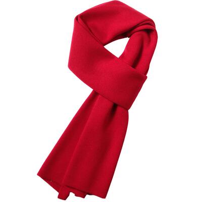 年会活动定制男士针织大红色围脖