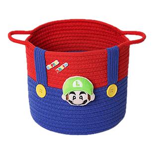 可爱小怪兽零食收纳筐大容量编织筐零食桶电视柜收纳篮宿舍储物桶