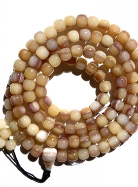 天然驼骨未脱脂三花料老型桶珠