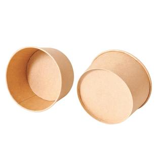 圆形牛皮纸露营野餐盒甜品水果一次性餐盒便当寿司纸盒轻食打包盒