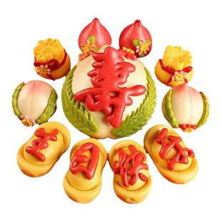 寿桃馒头老人生日胶东花饽饽中式蛋糕祝寿贺寿大寿桃包传统面点