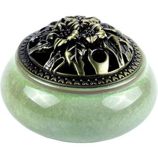 福泽天下艾草薰炉盘香炉陶瓷香薰炉塔香熏香炉沉香檀香炉家用供佛