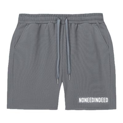 NNID 华夫格印花压花男欧美风logo五分短裤宽松休闲运动透气