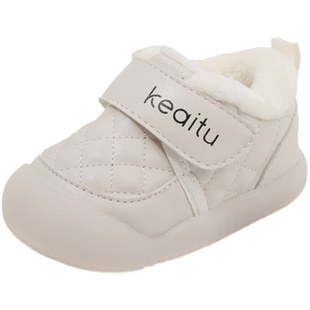 婴儿鞋子冬季软底加绒1一3岁小宝宝冬鞋加厚保暖男女幼童学步棉鞋