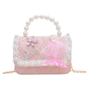 女童包包儿童小女孩可爱小兔子斜挎包宝宝公主时尚迷你珍珠手拎包