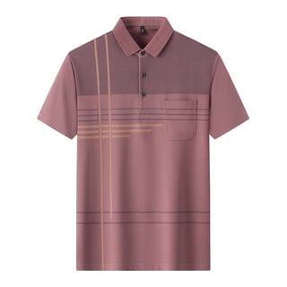 父亲节【冰爽棉】爸爸装夏装短袖t恤男士短袖POLO衫中老年上衣服