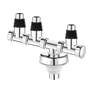 洗衣机下水管道地漏专用接头排水管四通防臭防溢水三通两用二合一