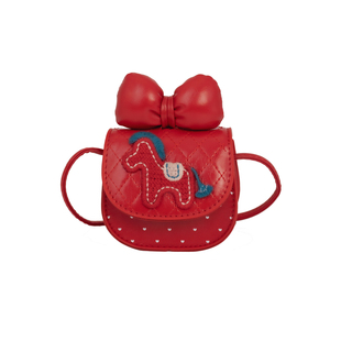 2026新款儿童斜挎包女生卡通蝴蝶结小马新年红包女孩压岁钱单肩包