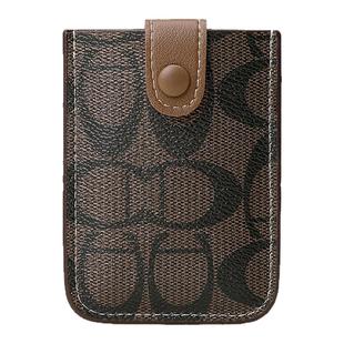 网红爆款精致防消磁抽拉卡包搭扣小巧便携女士卡片包超薄高档卡套