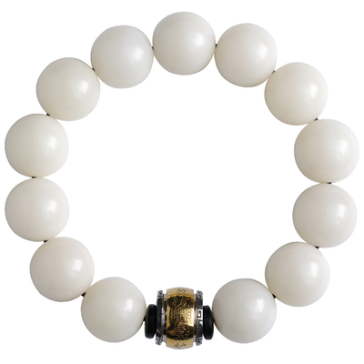 福果地白玉菩提子文玩单圈手串