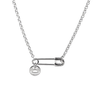 PDSTYLE 小众设计款冷淡风锁骨链别针圆牌项链男女生嘻哈ins颈链