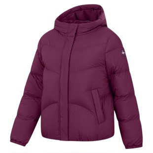 乔丹羽绒服女款2025冬季新款保暖加厚短款防泼水连帽运动鸭绒外套