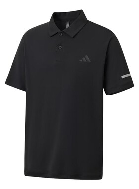 adidas阿迪达斯网球运动半袖T恤衬衫夏男黑色短袖POLO衫 KX2745
