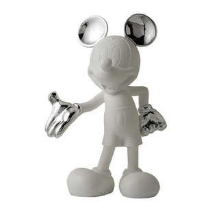 米奇摆件米老鼠客厅电视柜轻奢高档高端装饰坐姿银色玄关新居礼物