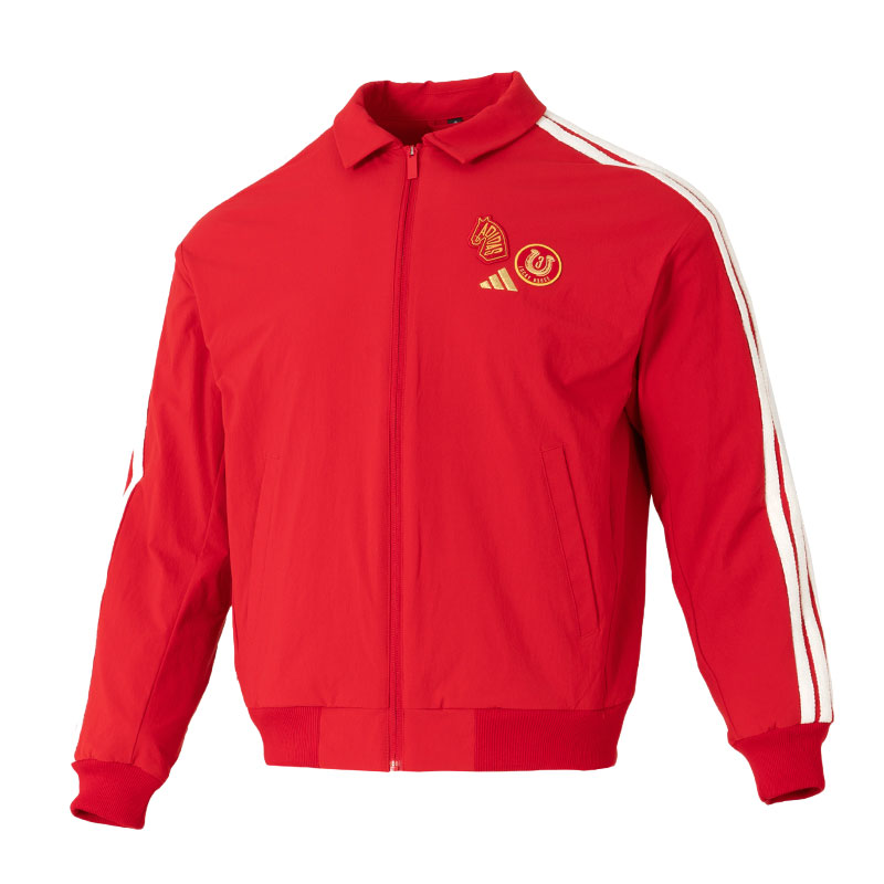 【自营】Adidas新年款冬季运动服梭织加绒夹克休闲跑步外套KE4059
