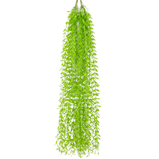 仿真柳叶柳芽仿真植物塑料叶子吊顶藤条室内遮挡墙面垂吊绿植装饰