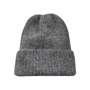 西本大头围针织帽子女秋冬日系纯色百搭毛线帽男显脸小堆堆帽冷帽