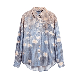 Desigual【博主同款】26春夏新品宽松肌理感雏菊花圃印花女式衬衫