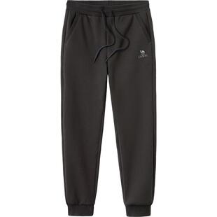 骆驼男装2026冬季羊羔绒运动裤男加绒加厚东北保暖针织卫裤男