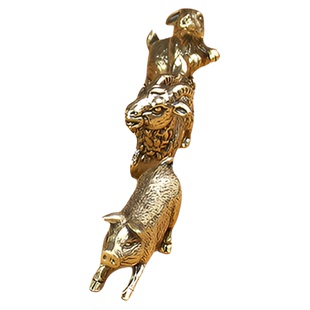 黄铜十二生肖摆件全套黄铜生肖鼠牛虎兔龙蛇马羊猴鸡狗猪工艺品摆