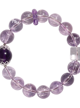 天然紫水晶手链女玻利维亚水晶