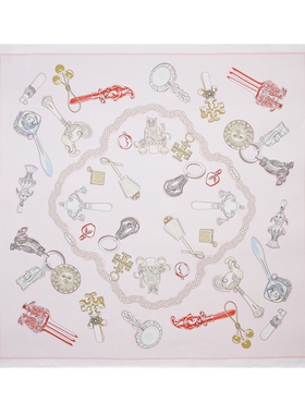 【提前享】TORY BURCH 汤丽柏琦 桑蚕丝丝巾方巾 184105