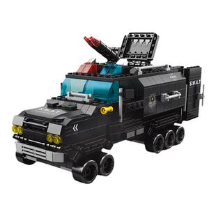 乐积木高儿童益智拼装城市警察消防巴士汽车8系列10男孩6岁玩具12