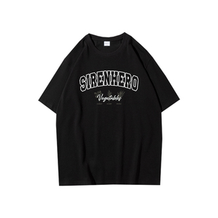 美式复古oversize重磅纯棉宽松短袖t恤男女夏季潮牌情侣上衣半袖