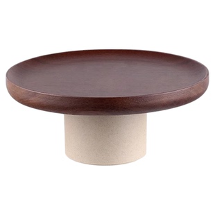 高脚水果盘日式高颜值家用客厅高脚木质蛋糕托盘点心茶点零食盘