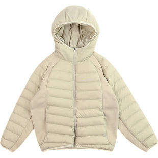 Cunyi纯一良品儿童羽绒服2025秋冬拼接保暖连帽外套轻暖舒适百搭
