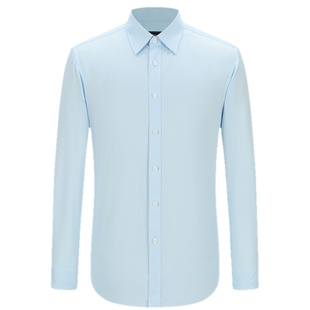 【商场同款】雅戈尔官方夏季新款商务男士浅蓝提花DP长袖衬衫YLDP