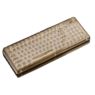 前行者V99透明机械键盘女生办公游戏电竞无线三模高颜值鼠标套装